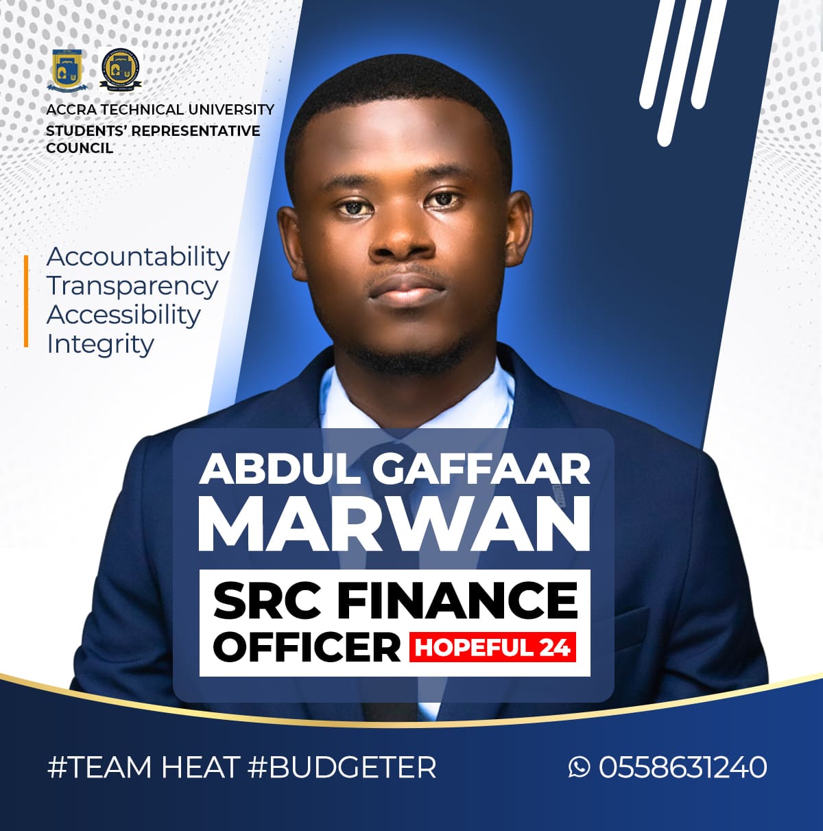 ABDUL-GAFFAAR-MARWAN-SRC-Finance-officer-hopeful-Team-Heat-Budgeter